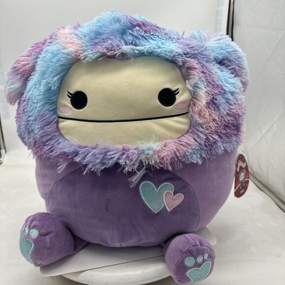 Squishmallow Eden Bigfoot 16" Valentines Day Gift Purple Plush Kids Toy Stuffed - Picture 1 of 7